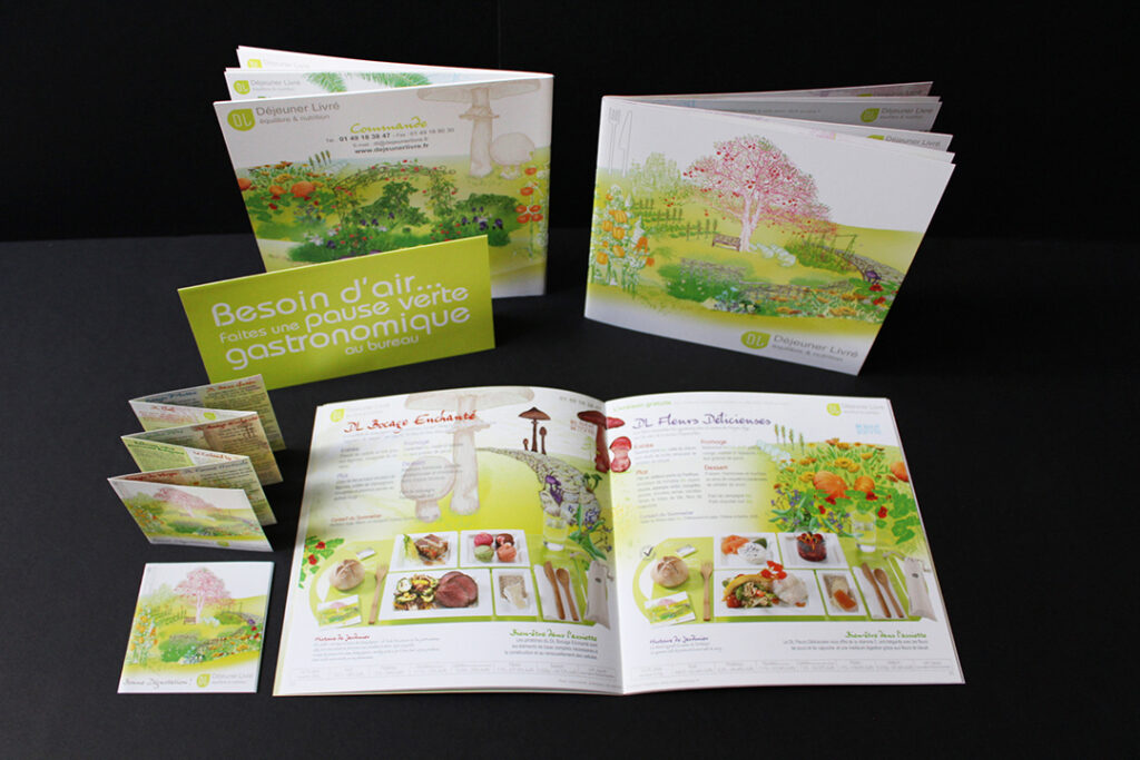 Collection Jardin potager fruitier imaginaire : plaquette, dépliant et flyer