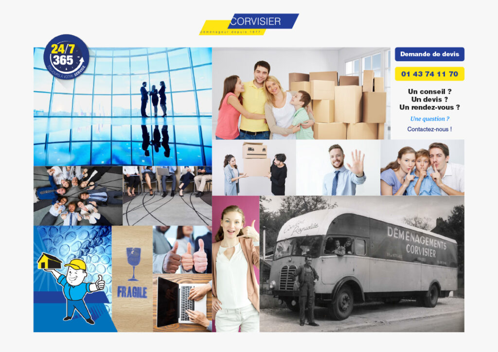 Moodboard images, illustrations, couleurs et typographies