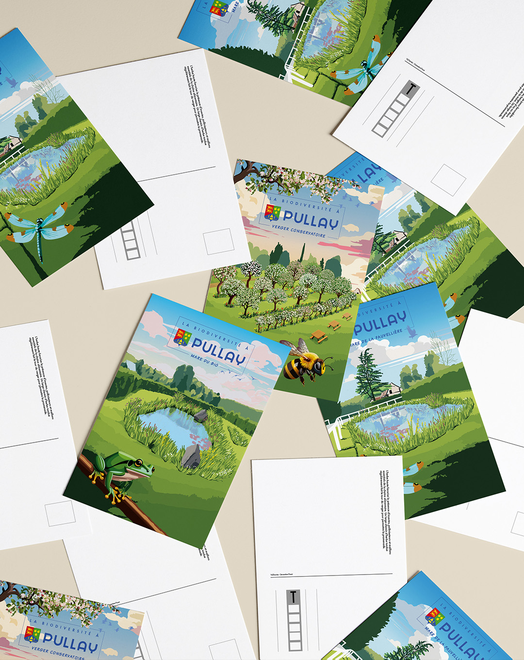 Cartes postales sur le thème de la biodiversité